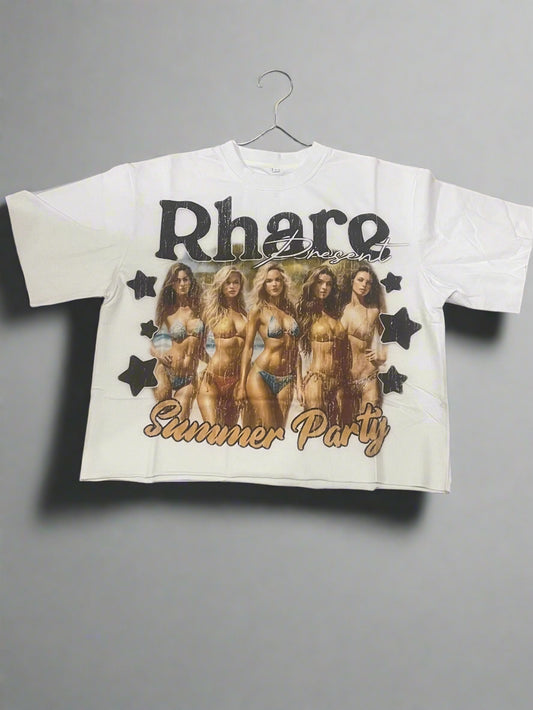 Rhare white cropped t-shirt